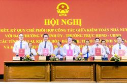 Kiểm toán Nhà nước ký quy chế phối hợp với 3 tỉnh Khánh Hòa, Gia Lai, Đắk Lắk