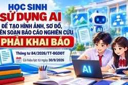 Học sinh sử dụng AI để tạo hình ảnh, sơ đồ, biên soạn báo cáo nghiên cứu phải khai báo