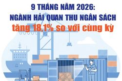 Infographics: Ngành Hải quan thu ngân sách 9 tháng đạt 399.638 tỷ đồng