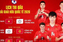 Lịch thi đấu của đội tuyển Việt Nam tại FIFA Days tháng 11/2026
