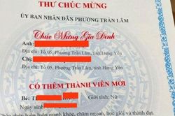 Cảnh báo việc đăng lên mạng 'thư chúc mừng', 'giấy khai sinh', 'giấy kết hôn'