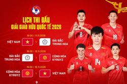 Lịch thi đấu đội tuyển Việt Nam tại Giải giao hữu bóng đá quốc tế 2026