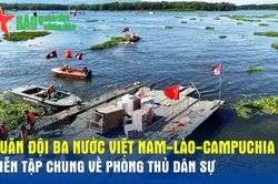Quân đội ba nước Việt Nam-Lào-Campuchia diễn tập chung về phòng thủ dân sự
