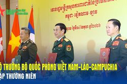 Bộ trưởng Bộ Quốc phòng Việt Nam-Lào-Campuchia gặp thường niên