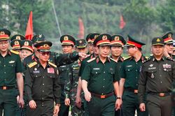 Quân đội Việt Nam - Lào - Campuchia diễn tập phòng thủ dân sự ứng phó siêu bão