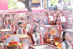 Lễ viếng, truy điệu và an táng hài cốt liệt sỹ tại Công viên Lê Thị Riêng