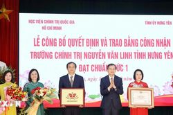 Hưng Yên: Trường Chính trị Nguyễn Văn Linh được công nhận đạt chuẩn mức 1