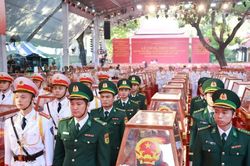 Trang nghiêm lễ viếng, truy điệu và an táng 731 hài cốt liệt sĩ