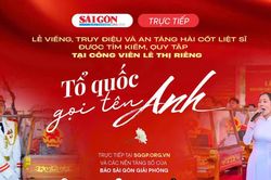Live Lễ viếng, truy điệu và an táng hài cốt liệt sĩ được tìm kiếm, quy tập tại Công viên Lê Thị Riêng
