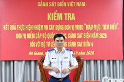 Kiểm tra xây dựng đơn vị điểm cấp Bộ Quốc phòng tại BTL Vùng Cảnh sát biển 4
