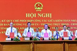 Kiểm toán Nhà nước ký kết Quy chế phối hợp với ba tỉnh miền Trung Tây Nguyên
