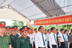 Xã Quế Sơn Trung truy điệu, an táng 3 hài cốt liệt sĩ
