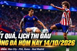 Kết quả, lịch thi đấu bóng đá hôm nay 14/10: Man City đại chiến PSG