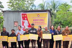 Xã Nam Khánh Vĩnh khởi công xây dựng nhà Đại đoàn kết cho 9 hộ nghèo, cận nghèo