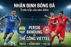 Nhận định bóng đá Persib Bandung vs Thể Công Viettel 19h15 hôm nay (14/10)