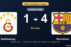 Thống kê trận đấu Galatasaray 1-4 Barcelona: Barcelona ngược dòng ngoạn mục