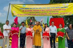 Chùa Tường Nguyên khánh thành cầu bê-tông số 595 tại tỉnh Đồng Tháp