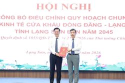 Công bố điều chỉnh quy hoạch chung Khu kinh tế cửa khẩu Đồng Đăng - Lạng Sơn đến năm 2045