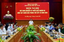 Phó Bí thư Thường trực Tỉnh ủy, Trưởng Đoàn ĐBQH tỉnh Bế Thanh Tịnh: Bảo đảm 14 xã tổ chức diễn tập đúng kế hoạch, đạt mục đích
