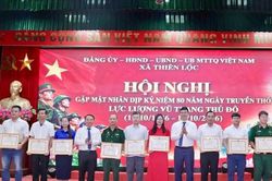 Xã Thiên Lộc gặp mặt kỷ niệm 80 năm Ngày truyền thống Lực lượng vũ trang Thủ đô