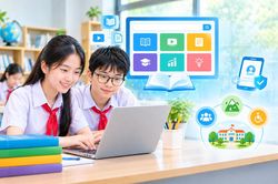Chưa có VNeID, học sinh vẫn được sử dụng học liệu số quốc gia miễn phí