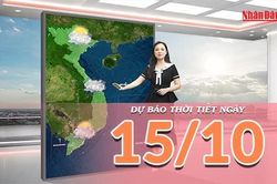 [Video] Dự báo thời tiết ngày 15/10/2026: Thời tiết Bắc Bộ thuận lợi, mưa dông còn xuất hiện ở phía Nam