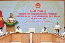 [Ảnh] Thủ tướng chủ trì Hội nghị triển khai Chương trình mục tiêu quốc gia phát triển văn hóa, xã hội, nông thôn, dân tộc và miền núi