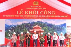 Khởi công Nhà bia tưởng niệm các anh hùng liệt sĩ công an tỉnh Lạng Sơn