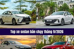Top 5 ô tô gầm thấp bán chạy tháng 9/2026: Gắng gượng trong thoái trào