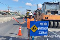 Hạn chế giao thông đường dẫn cầu Rạch Miễu để sửa chữa mặt đường ĐT.870