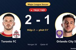 TRỰC TIẾPTrực tiếp Toronto FC vs Orlando City SC: Toronto FC vượt lên dẫn trước