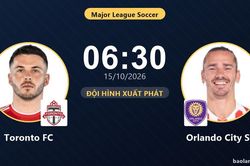 TRỰC TIẾPTrực tiếp Toronto FC vs Orlando City SC: Trận đấu đang diễn ra