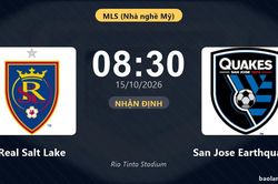 Nhận định Real Salt Lake vs San Jose Earthquakes: Khác biệt vị trí, chưa chắc dễ chơi
