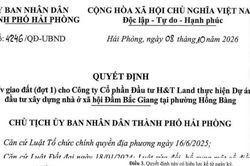 Hải Phòng: Giao hơn 49.000m2 đất cho Công ty Cổ phần Đầu tư H&T Land để xây nhà ở xã hội