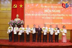 Quảng Ninh: Công bố quyết định của Ban Thường vụ Thành ủy về công tác cán bộ