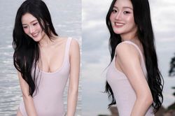 Mỹ nhân Thái Bình sinh năm 2000 sở hữu 3 vòng 83-61-92cm, diện đồ bơi khoe da trắng nõn như 'bông bưởi'
