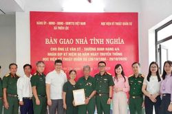 Trao tặng nhà tình nghĩa cho thương binh xã Thiên Lộc