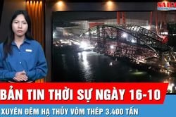 Bản tin thời sự ngày 16-10: Vòm thép 3.400 tấn của cầu đi bộ sông Sài Gòn hạ thủy, chờ hợp long