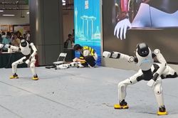 Robot hình người nhảy múa, robot chó gây chú ý tại Trung Quốc