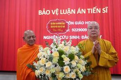 Hòa thượng Đào Như bảo vệ thành công luận án tiến sĩ ngành Tôn giáo học