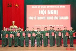 66 cán bộ, sĩ quan Bộ Chỉ huy Quân sự tỉnh được điều động