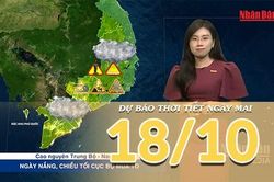 [Video] Dự b&aacute;o thời tiết đ&ecirc;m nay v&agrave; ng&agrave;y mai 18/10/2026: Bắc Bộ giảm nắng, Nam Bộ mưa d&ocirc;ng gia tăng