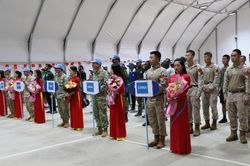 Đội Công binh số 5 Việt Nam tổ chức thành công giải cầu lông chào mừng Ngày Liên hợp quốc
