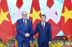Thủ tướng Lê Minh Hưng hội kiến Tổng thống Thụy Sĩ Guy Parmelin