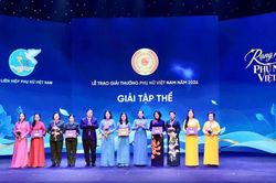 Vinh danh 5 tập thể, 12 cá nhân nhận Giải thưởng Phụ nữ Việt Nam năm 2026