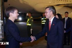 Thủ tướng Liechtenstein đến Hà Nội, bắt đầu thăm chính thức Việt Nam