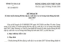 Ban Thường vụ Tỉnh ủy Gia Lai sẽ tuyên dương Bí thư cấp ủy xuất sắc ở cơ sở