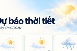 Thời tiết hôm nay 17/10: Hà Nội nắng 34°C, TP.HCM có mưa dông chiều tối