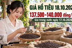 Gi&aacute; hồ ti&ecirc;u h&ocirc;m nay 18.10.2026: Trong nước giữ gi&aacute;, quốc tế ph&acirc;n h&oacute;a