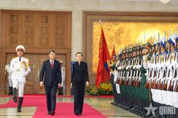 Thủ tướng L&ecirc; Minh Hưng chủ tr&igrave; lễ đ&oacute;n Thủ tướng C&ocirc;ng quốc Liechtenstein
